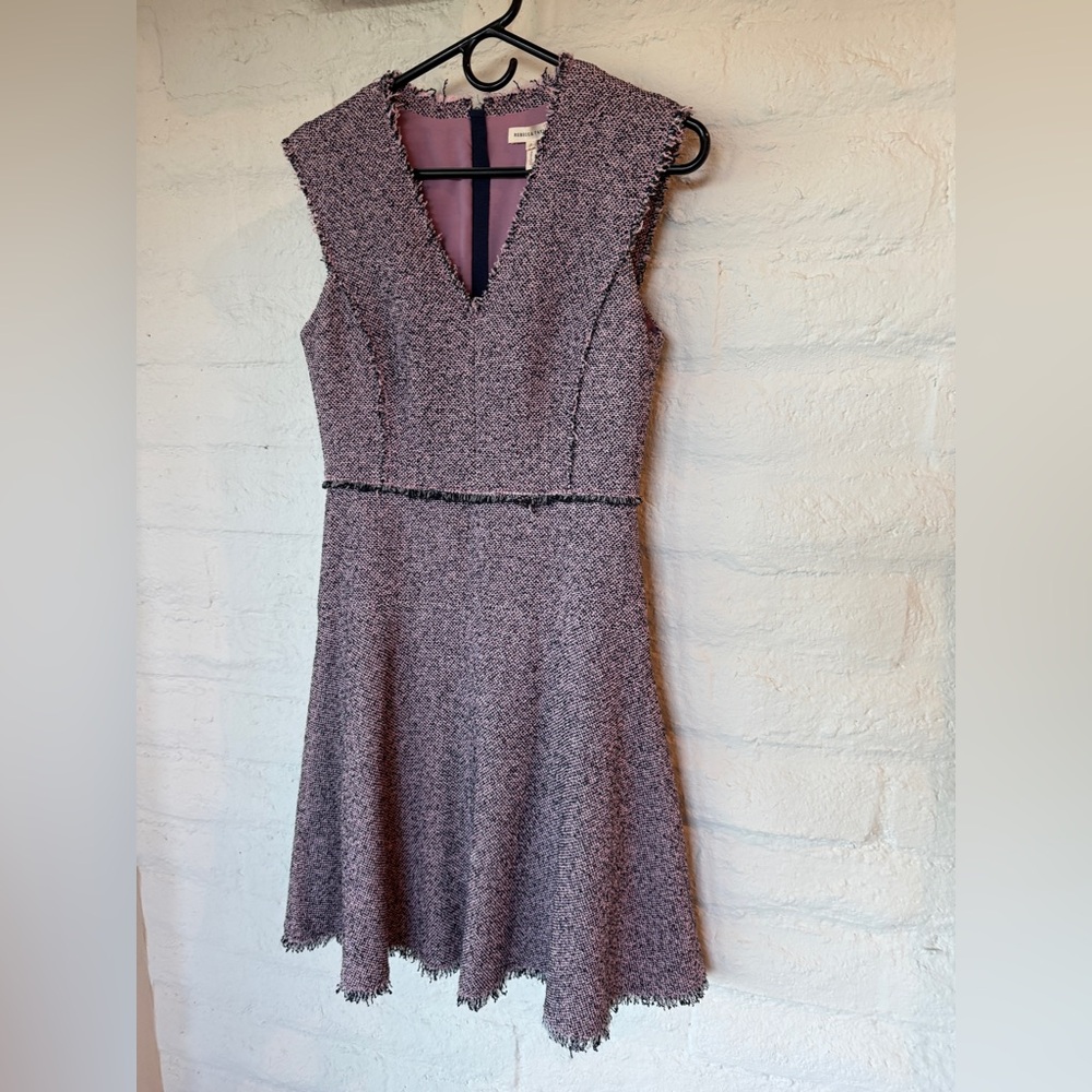 Rebecca Minkoff Pink/Purple and Black Tweed Dress- Size 2
